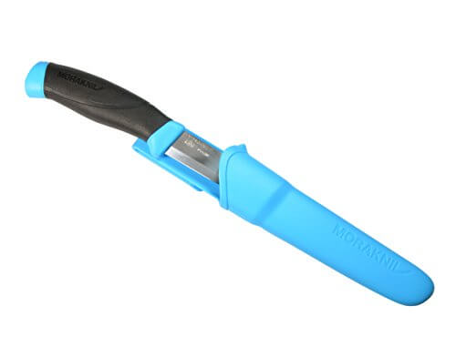 Morakniv Companion Fixed Blade Outdoor Knife with Sandvik Stainless Steel Blade, Cyan, 4.1-Inch - LivingObscure.com