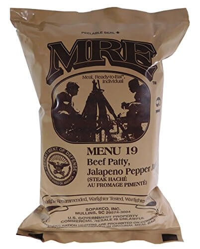MRE (Meals Ready-to-Eat) Select Your Meal, Genuine US Military Surplus Meals (Beef PattyJalapeno Pepper Jack) by Western Frontier - LivingObscure.com