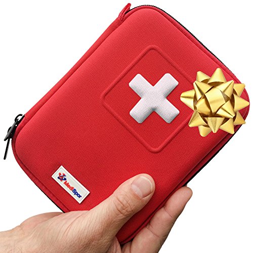 MediSpor 100-Piece First Aid Kit, Red Hard Case