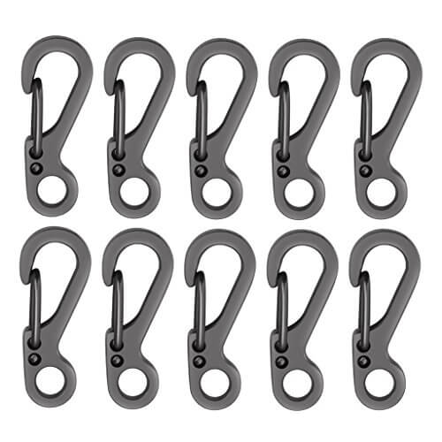 Paracord Keychain Carabiner Clasp Clip,SF Parachute Cord Accessories Tactical Survival Parts Gear for 550 Lb Cord Project(Grey) - LivingObscure.com