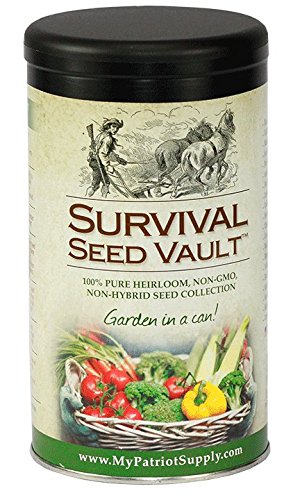 Survival Seed Vault Non-GMO Hardy Heirloom Seeds for Long-Term Emergency Storage - 20 Variety Pack in a Sturdy Can - LivingObscure.com