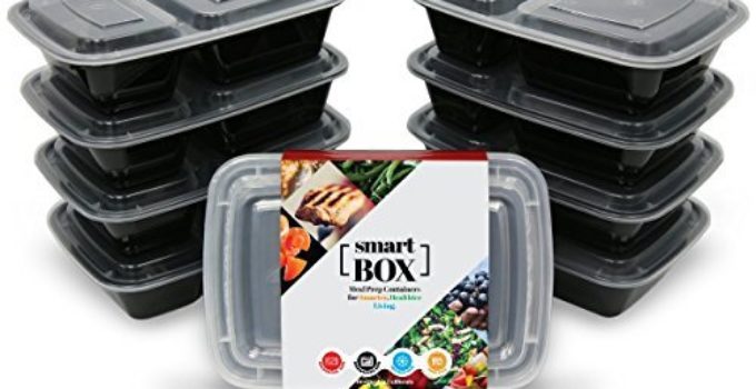 The Smart Box – Tupperware Containers – Reusable Bento Box And Meal Prep Containers With Compartments. Reusable, BPA Free, Microwave Dishwasher Freezer Safe