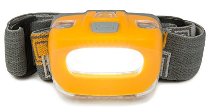 LED Headlamp | Flood Headlight | Great for Camping, Dog Walking, Hiking, and Kids | One of the Best, and Lightest (2.6 oz) Head Lamp | 130 Lumens | 3 AAA Duracell Batteries Included!